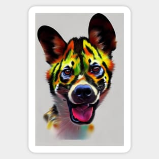 Painteddog Wildlife Canine Beautiful Design Sticker